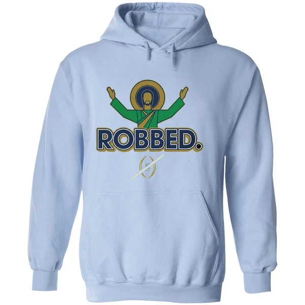 Notre Dame Fighting Irish Football 2025 Robbed College Football Playoff Hoodie - Image 4