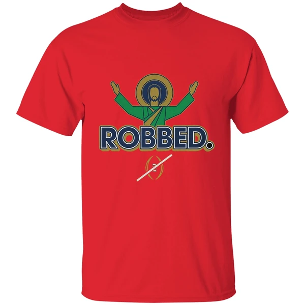 Notre Dame Fighting Irish Football 2025 Robbed College Football Playoff Shirt - Image 4