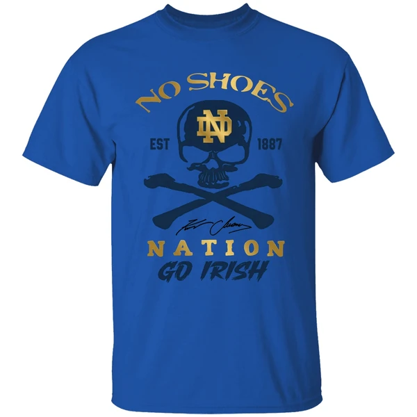 Notre Dame Fighting Irish Kenny Chesney No Shoes Nation Irish Pride Fan Shirt - Image 5