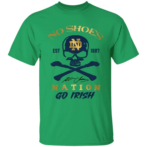Notre Dame Fighting Irish Kenny Chesney No Shoes Nation Irish Pride Fan Shirt - Image 8