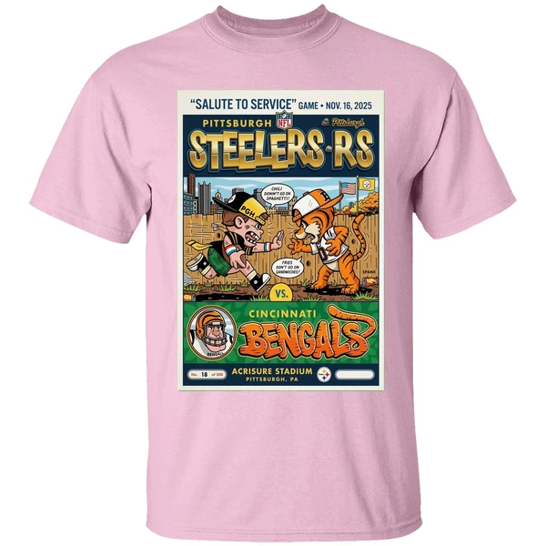 Nov 16 2025 Pittsburgh Steelers Cincinnati Bengals Gameday Poster Shirt - Image 2