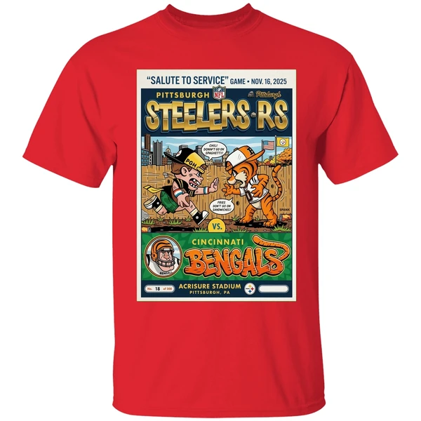 Nov 16 2025 Pittsburgh Steelers Cincinnati Bengals Gameday Poster Shirt - Image 4