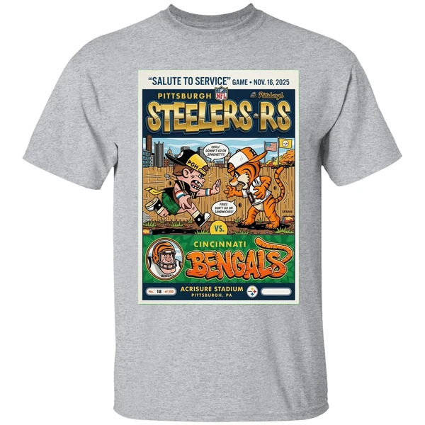 Nov 16 2025 Pittsburgh Steelers Cincinnati Bengals Gameday Poster Shirt - Image 6
