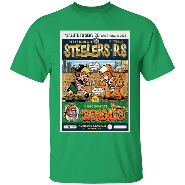 Nov 16 2025 Pittsburgh Steelers Cincinnati Bengals Gameday Poster Shirt - Image 8