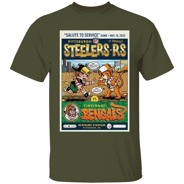 Nov 16 2025 Pittsburgh Steelers Cincinnati Bengals Gameday Poster Shirt - Image 9