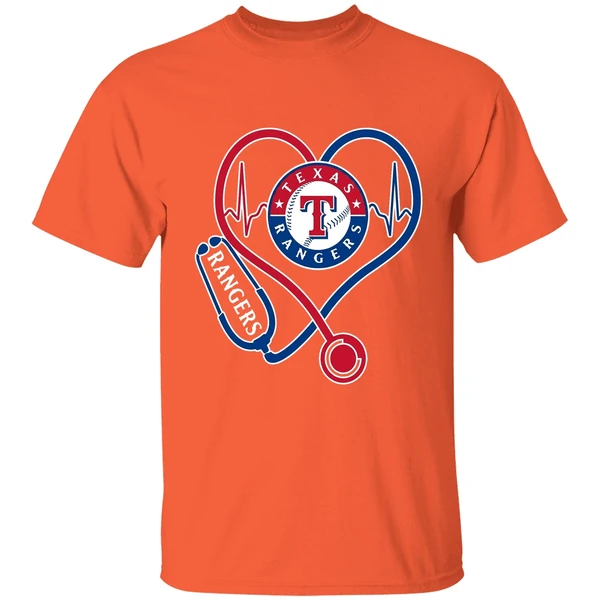 Nurse Heartbeat Texas Rangers Shirt - Image 6