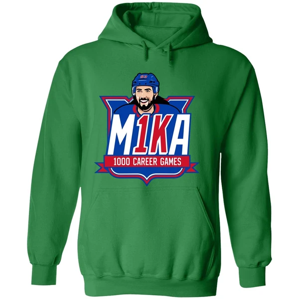 Ny Rangers Mika Zibanejad 1000th Game Graphic Hoodie - Image 2