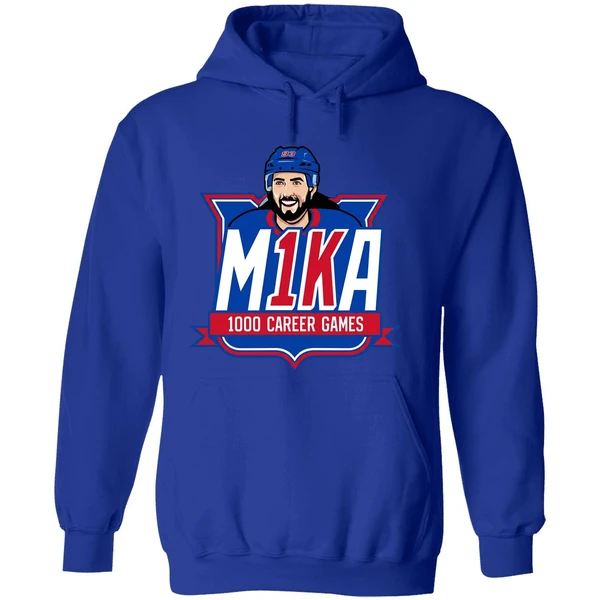 Ny Rangers Mika Zibanejad 1000th Game Graphic Hoodie - Image 7