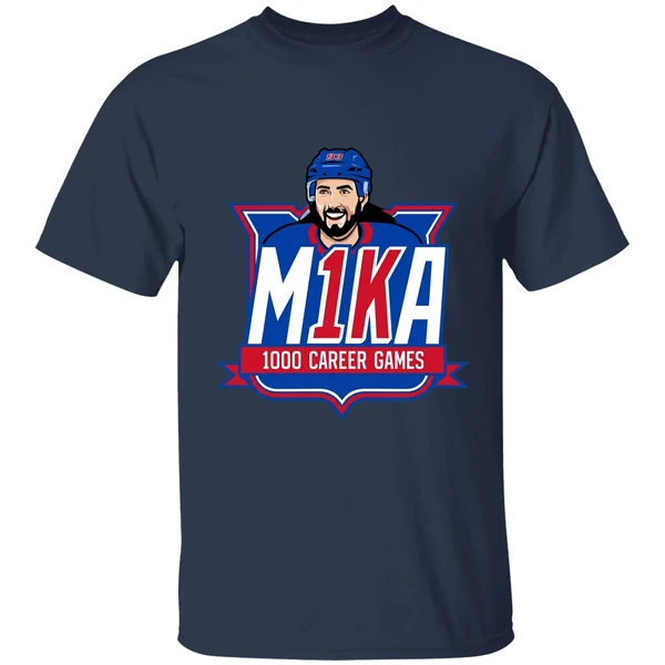 ny rangers mika zibanejad 1000th game graphic shirt navy