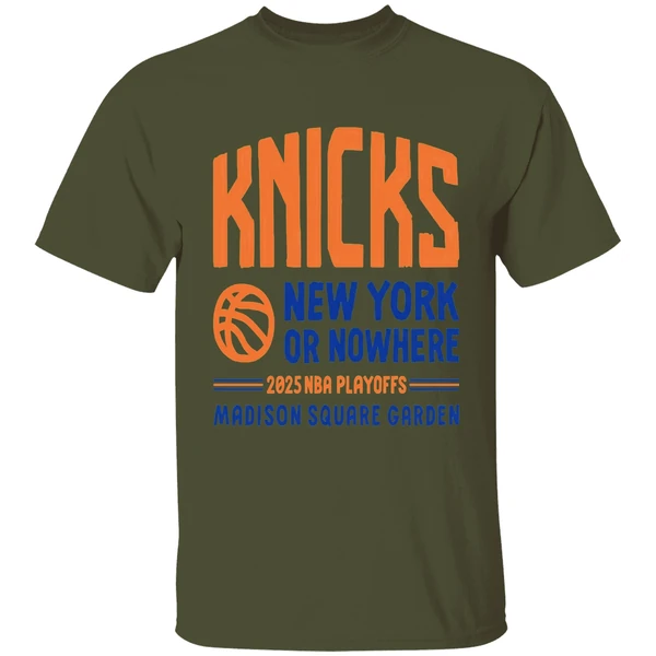 Nyon New York Knicks Playoffs 2025 New York Or Nowhere Madison Square Garden Shirt - Image 3