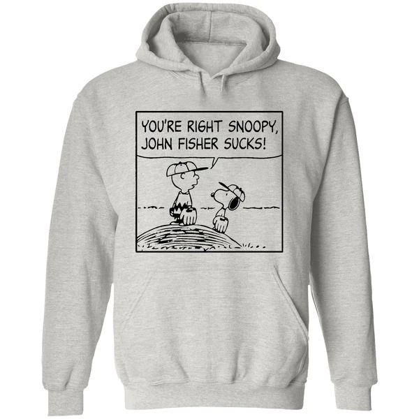 Oakland Athletics Peanuts Youre Right Snoopy John Fisher Sucks Hoodie - Image 9