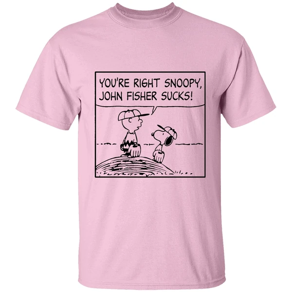 Oakland Athletics Peanuts Youre Right Snoopy John Fisher Sucks Shirt - Image 2