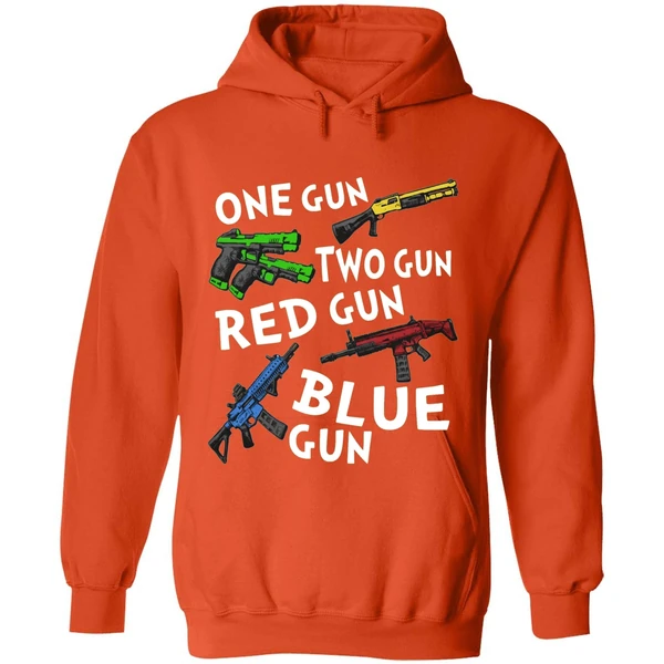 Official One Gun Two Gun Red Gun Blue Gun Hoodie - Image 6