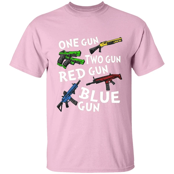 One Gun Two Gun Red Gun Blue Gun Shirt One Gun Two Gun Red Gun Blue Gun Shirt