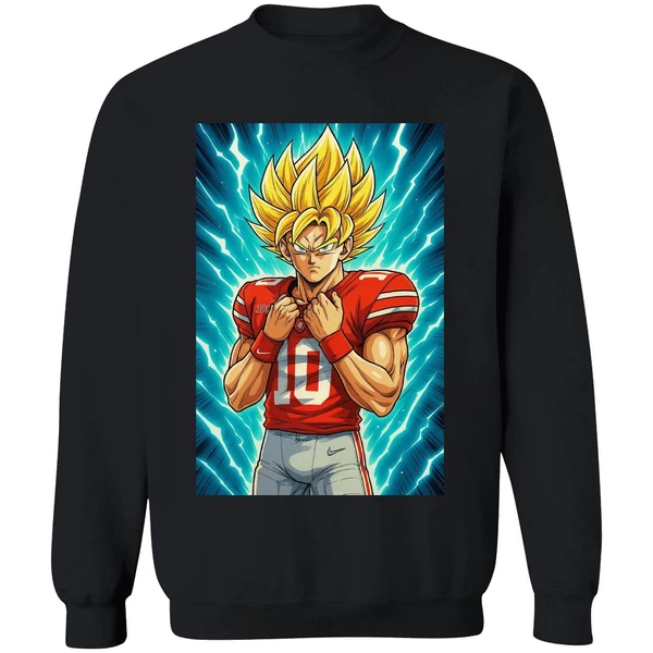 Ohio State Buckeyes 10 Julian Sayin Super Sayin X Super Saiyan Dragon Ball Sweashirt - Image 9