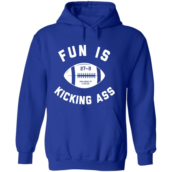 Ohio State Buckeyes Beat Michigan Fun Is Kicking Ass Hoodie - Image 7