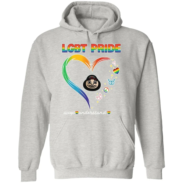 Ohio State Buckeyes Lgbt Pride 2025 National Coming Out Day Logo Hoodie - Image 9