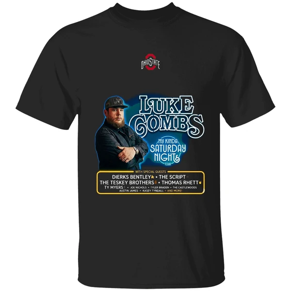 Ohio State Buckeyes Luke Combs My Kinda Saturday Night Tour Shirt