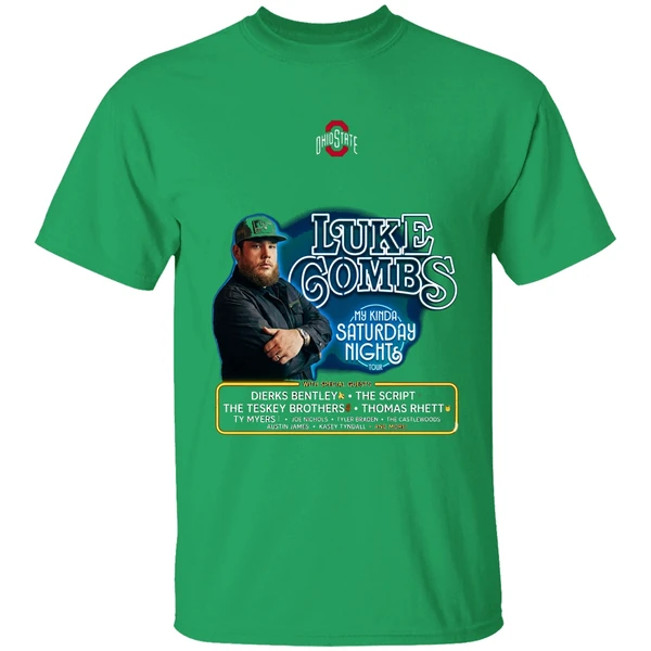Ohio State Buckeyes Luke Combs My Kinda Saturday Night Tour Shirt - Image 2