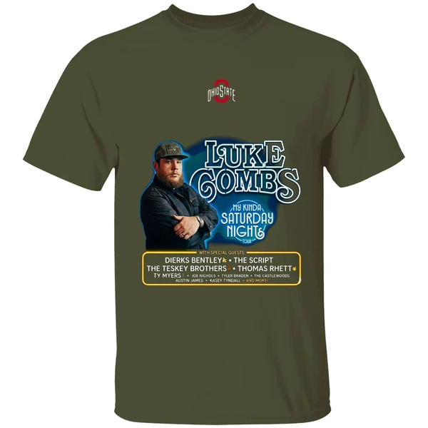 Ohio State Buckeyes Luke Combs My Kinda Saturday Night Tour Shirt - Image 4