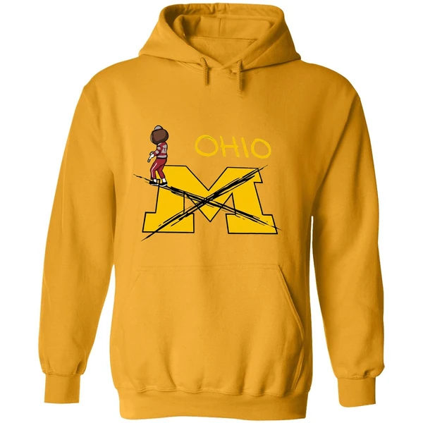 Ohio State Buckeyes Mascot Brutus Crossing Out M In Michigan Wolverines Hoodie