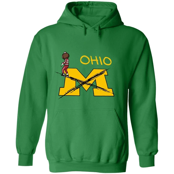 Ohio State Buckeyes Mascot Brutus Crossing Out M In Michigan Wolverines Hoodie - Image 2