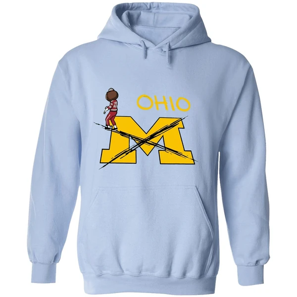 Ohio State Buckeyes Mascot Brutus Crossing Out M In Michigan Wolverines Hoodie - Image 4