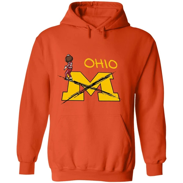 Ohio State Buckeyes Mascot Brutus Crossing Out M In Michigan Wolverines Hoodie - Image 6