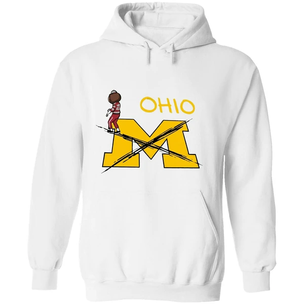 Ohio State Buckeyes Mascot Brutus Crossing Out M In Michigan Wolverines Hoodie - Image 8