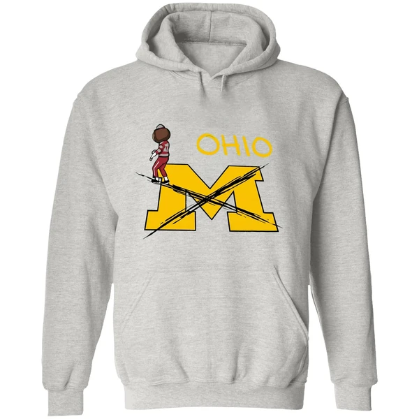Ohio State Buckeyes Mascot Brutus Crossing Out M In Michigan Wolverines Hoodie - Image 9