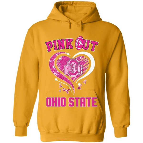 Ohio State Buckeyes Pink Out Ncaa Pink Ribbon Hoodie