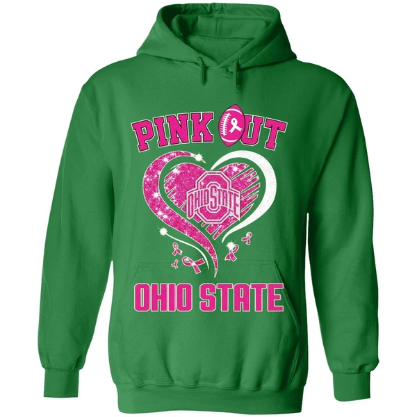 Ohio State Buckeyes Pink Out Ncaa Pink Ribbon Hoodie - Image 2