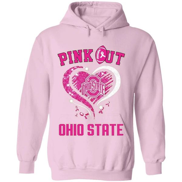 Ohio State Buckeyes Pink Out Ncaa Pink Ribbon Hoodie - Image 5