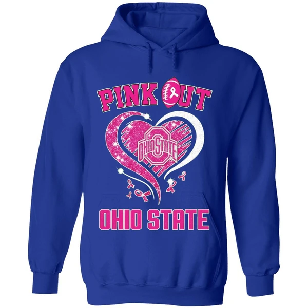 Ohio State Buckeyes Pink Out Ncaa Pink Ribbon Hoodie - Image 7