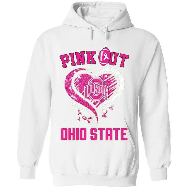 Ohio State Buckeyes Pink Out Ncaa Pink Ribbon Hoodie - Image 8