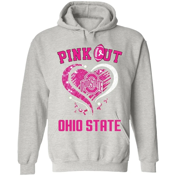 Ohio State Buckeyes Pink Out Ncaa Pink Ribbon Hoodie - Image 9