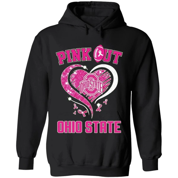 Ohio State Buckeyes Pink Out Ncaa Pink Ribbon Hoodie - Image 4