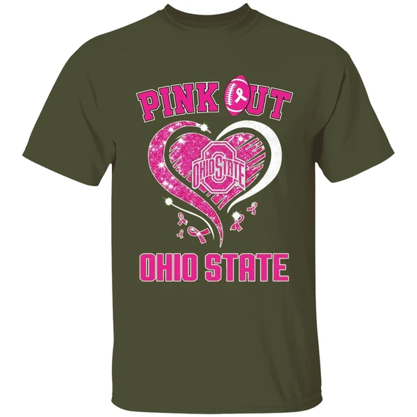 Ohio State Buckeyes Pink Out Ncaa Pink Ribbon Shirt - Image 3