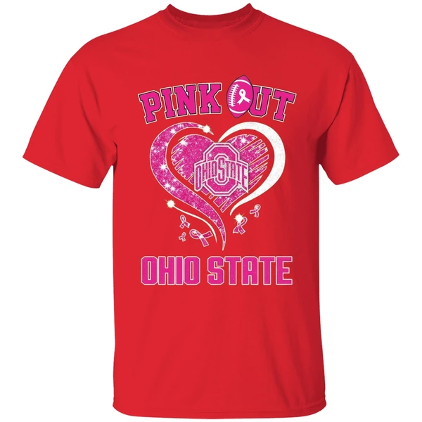 Ohio State Buckeyes Pink Out Ncaa Pink Ribbon Shirt - Image 6