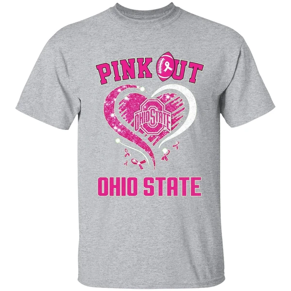 Ohio State Buckeyes Pink Out Ncaa Pink Ribbon Shirt - Image 8