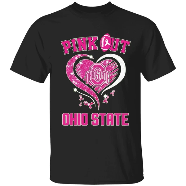 Ohio State Buckeyes Pink Out Ncaa Pink Ribbon Shirt - Image 9