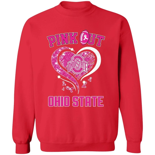 Ohio State Buckeyes Pink Out Ncaa Pink Ribbon Sweatshirt