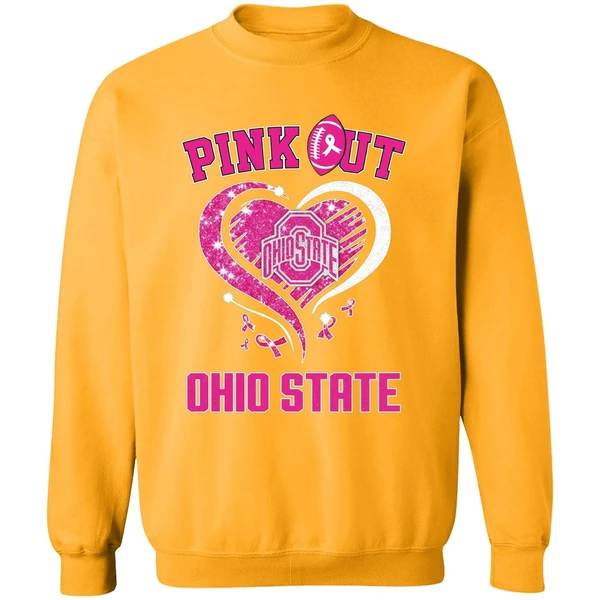 Ohio State Buckeyes Pink Out Ncaa Pink Ribbon Sweatshirt - Image 2