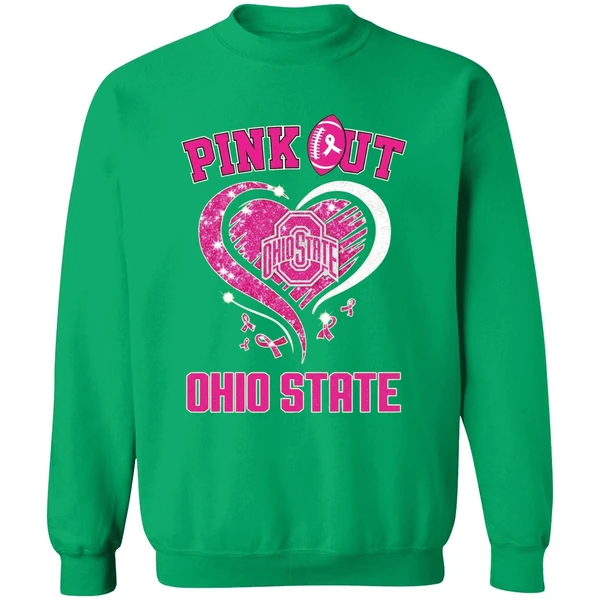 Ohio State Buckeyes Pink Out Ncaa Pink Ribbon Sweatshirt - Image 3