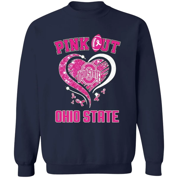 Ohio State Buckeyes Pink Out Ncaa Pink Ribbon Sweatshirt - Image 6