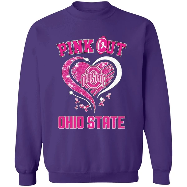Ohio State Buckeyes Pink Out Ncaa Pink Ribbon Sweatshirt - Image 7