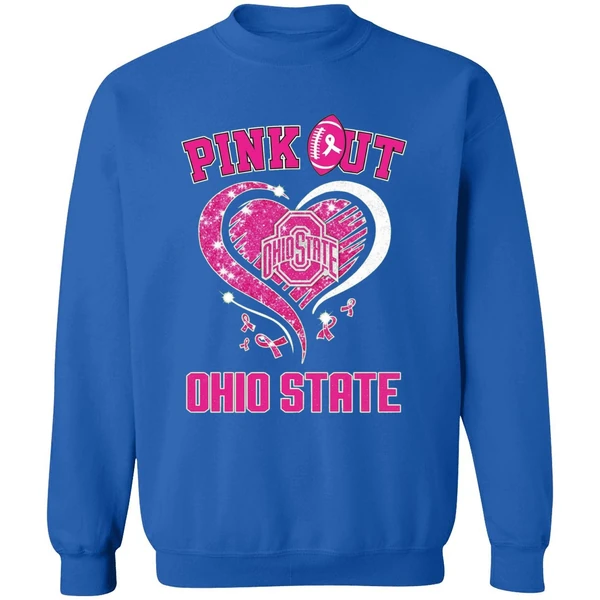 Ohio State Buckeyes Pink Out Ncaa Pink Ribbon Sweatshirt - Image 8