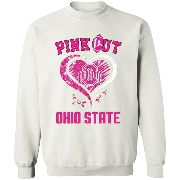 Ohio State Buckeyes Pink Out Ncaa Pink Ribbon Sweatshirt - Image 4