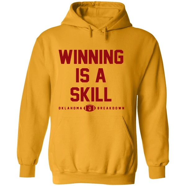 Oklahoma Breakdown Football Winning Is A Skill Hoodie