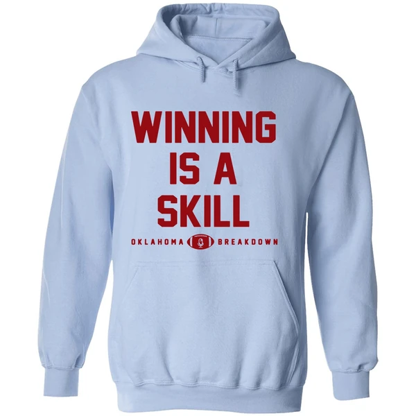 Oklahoma Breakdown Football Winning Is A Skill Hoodie - Image 4